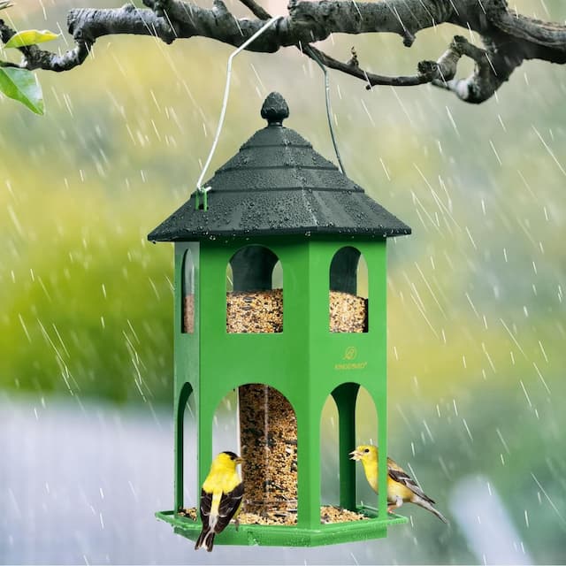 Kingsyard Weatherproof Metal House Bird Feeder