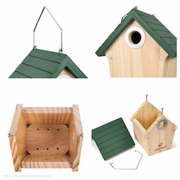 Kingsyard Wooden Wren House with 1” Hole for Nesting 3 Kingsyard Wooden Wren House with 1” Hole for Nesting 3
