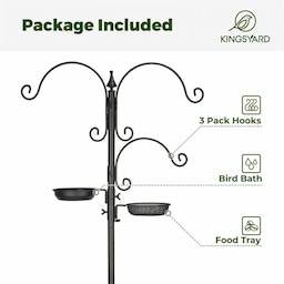 Kingsyard 85-Inch Bird Feeding Station Kit with 5-Prong Base 6 Kingsyard 85-Inch Bird Feeding Station Kit with 5-Prong Base 6