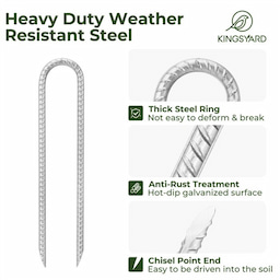 Kingsyard U Shape Rebar Stakes 4 Kingsyard U Shape Rebar Stakes 4