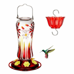 Kingsyard 25oz Leak Proof Glass Hummingbird Feeder with Ant Moat 2 Kingsyard 25oz Leak Proof Glass Hummingbird Feeder with Ant Moat 2