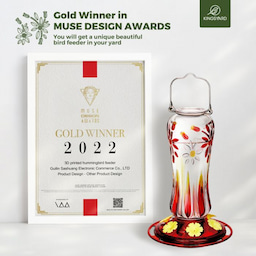 Kingsyard 25oz Leak Proof Glass Hummingbird Feeder with Ant Moat 7 Kingsyard 25oz Leak Proof Glass Hummingbird Feeder with Ant Moat 7