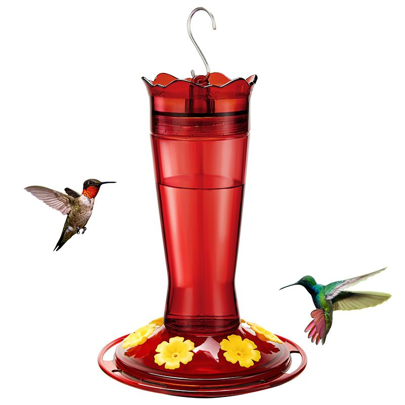 Kingsyard 14oz Glass Hummingbird Feeder with Bee Proof & Ant Moat