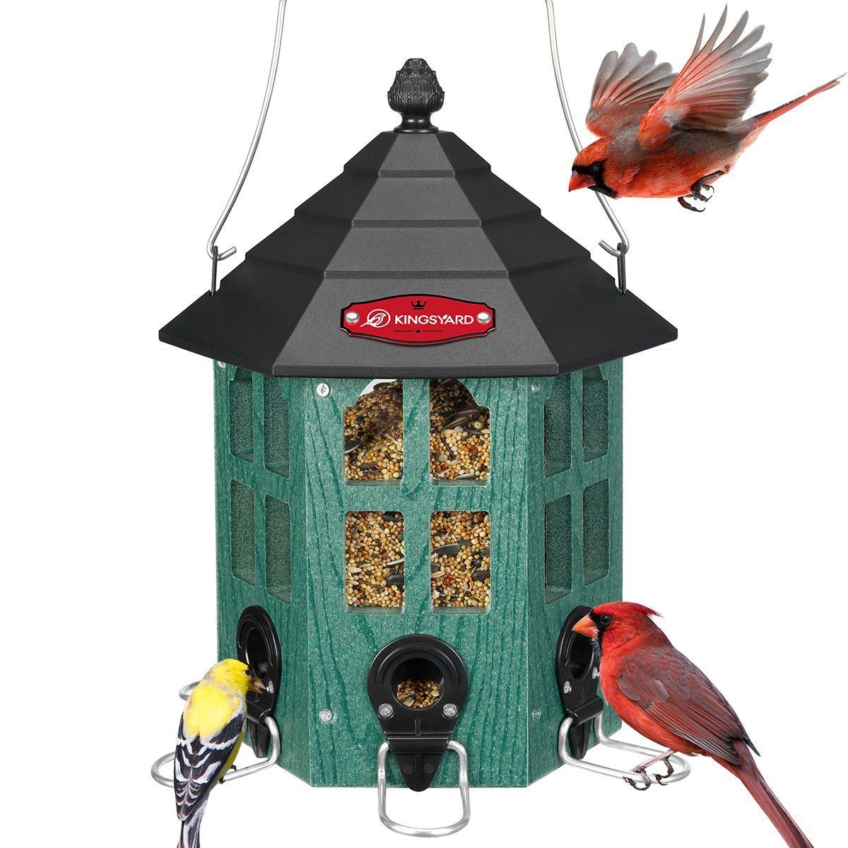 Kingsyard Wild Bird Feeder for Outside Hanging