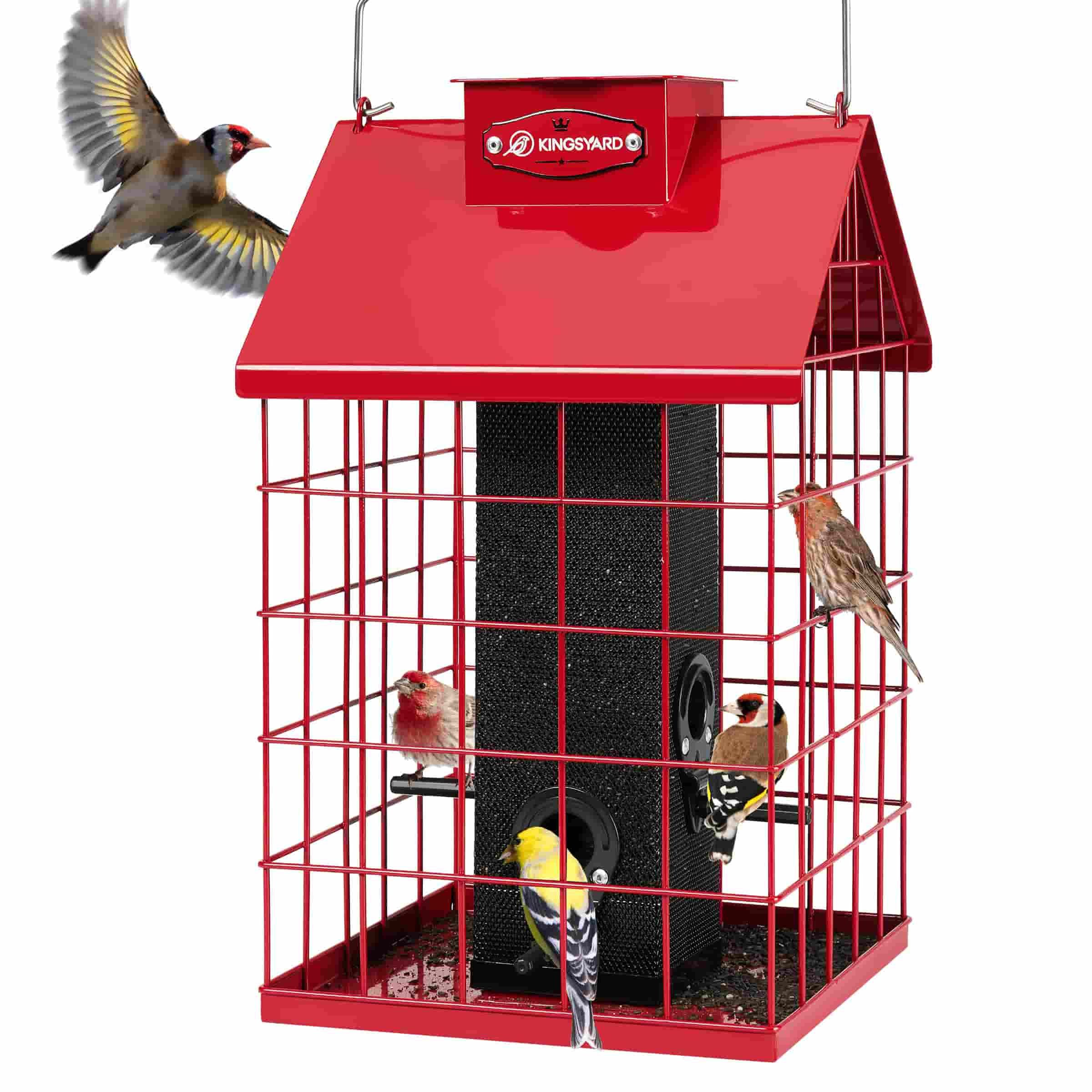 Kingsyard Weatherproof Caged Squirrel Proof Bird Feeder