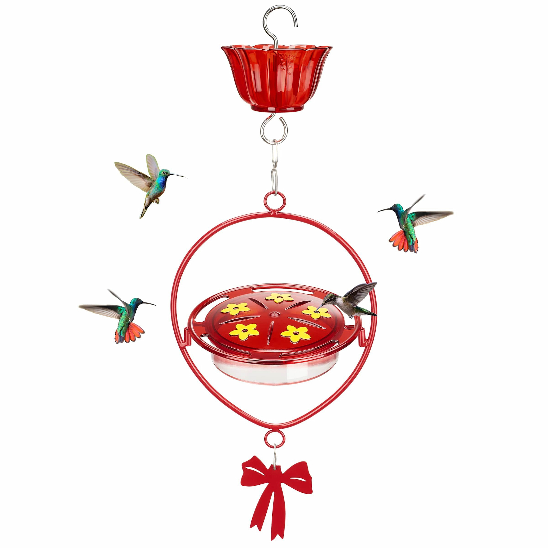 Kingsyard Oval Shape Tray Hummingbird Feeder with Ant Moat