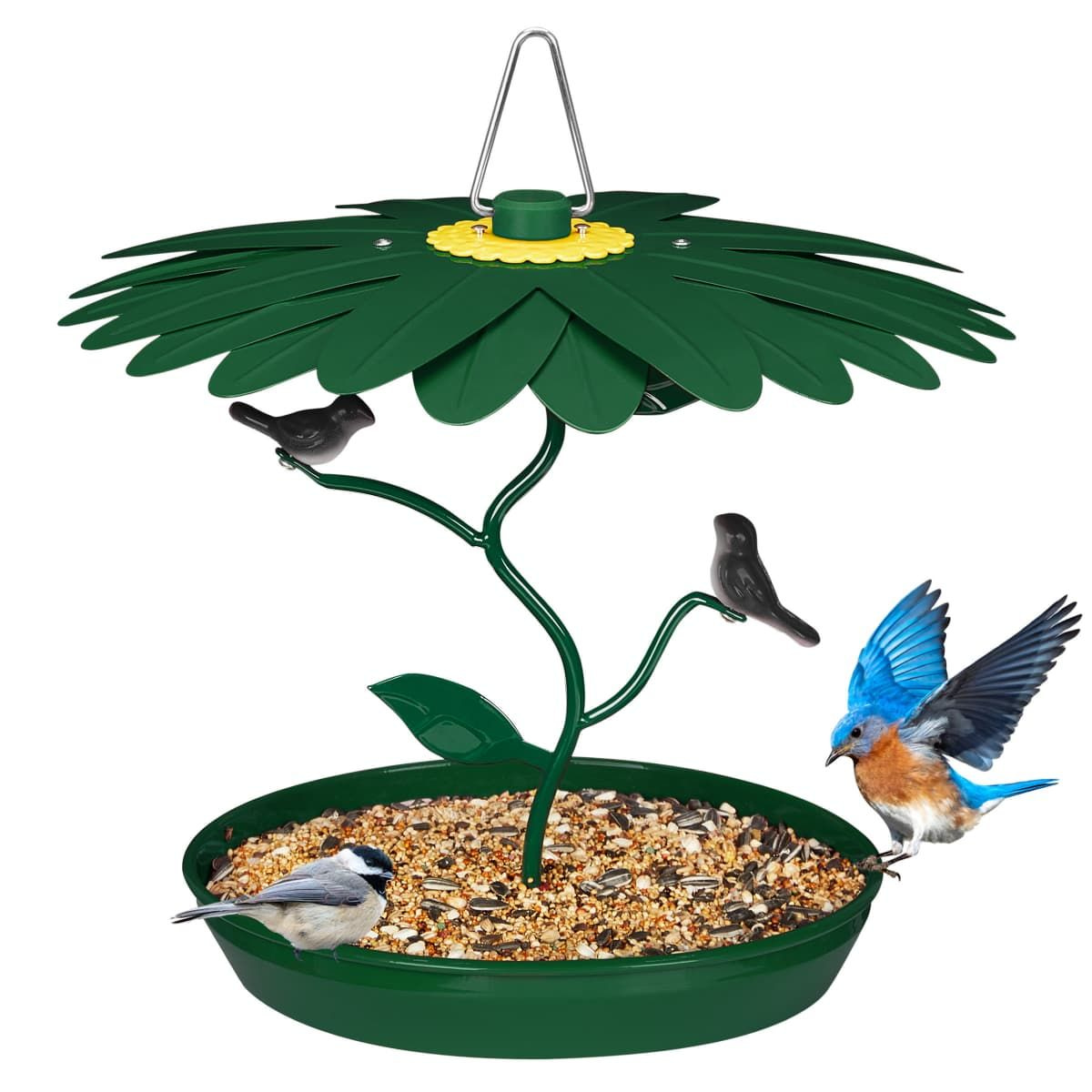 Kingsyard Platform Bird Feeder with Weatherproof Dome