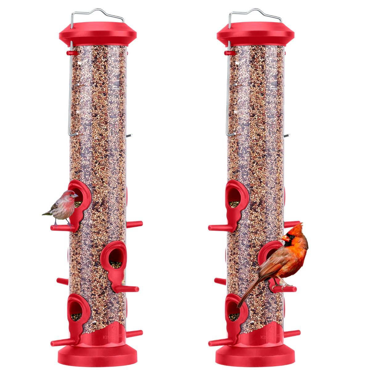 Kingsyard 2 Pack Weatherproof Tube Bird Feeder