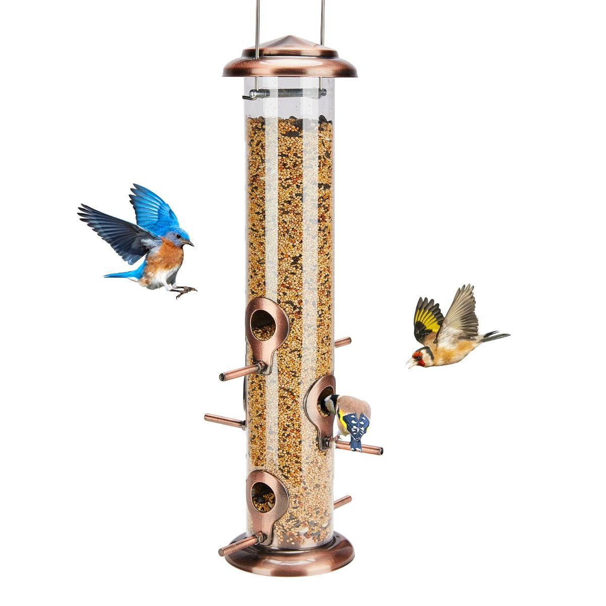 Kingsyard Chew-proof Metal Tube Bird Feeders