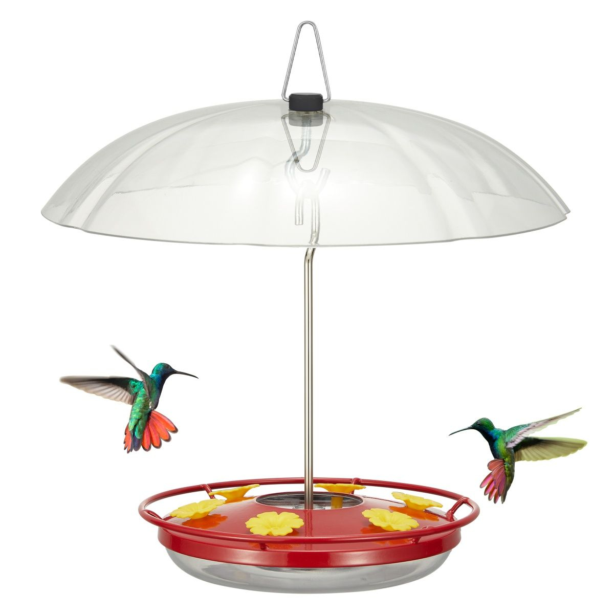 Kingsyard 12oz Tray Hummingbird Feeder with Weatherproof Dome & Ant Moat