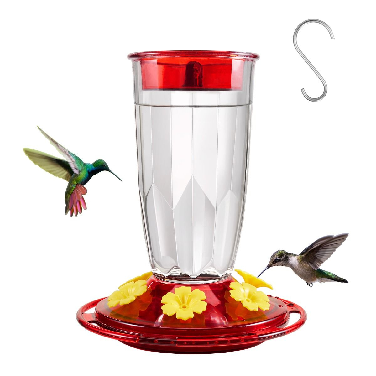 Kingsyard 16oz Plastic Hummingbird Feeder with Bee & Ant Proof