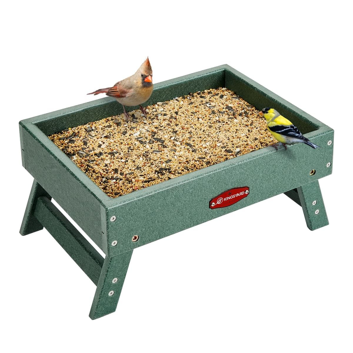 Kingsyard Recycled Plastic Ground Feeder For Birds and Chickens