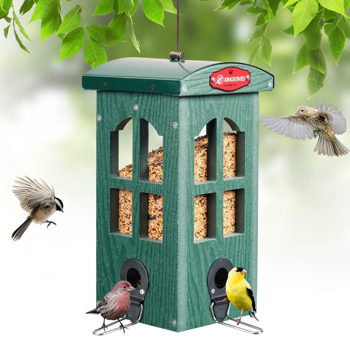 Kingsyard Weatherproof House Tube Bird Feeders