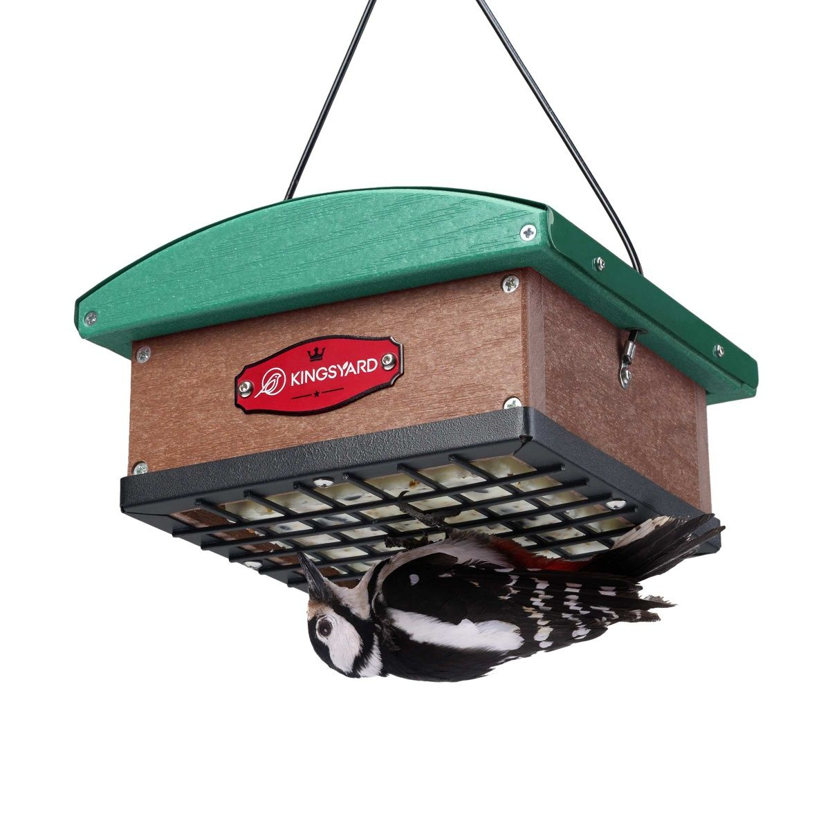 Kingsyard Recycled Plastic Upside Down Double Suet Feeder