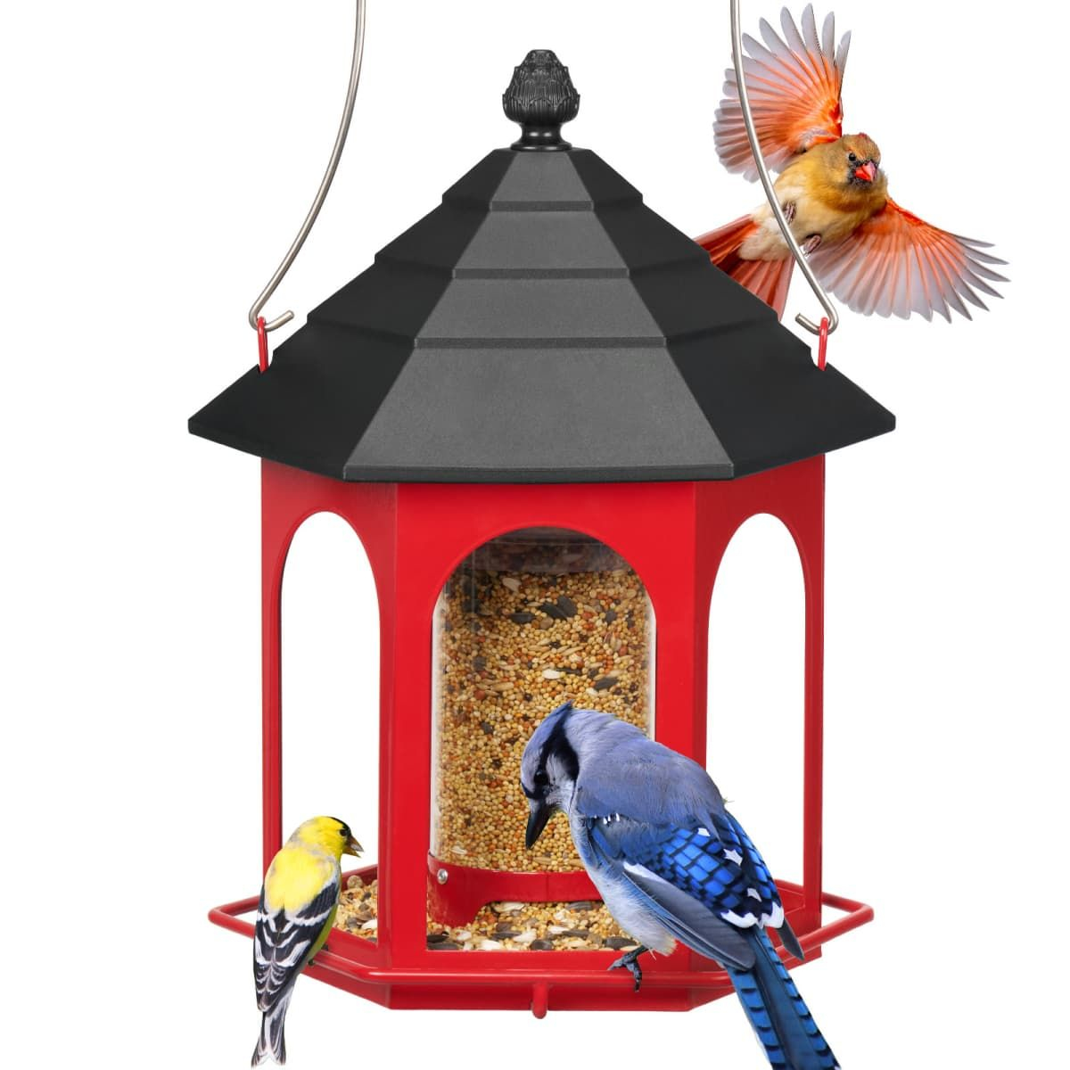 Kingsyard Large Capacity Gazebo Wild Bird Feeder