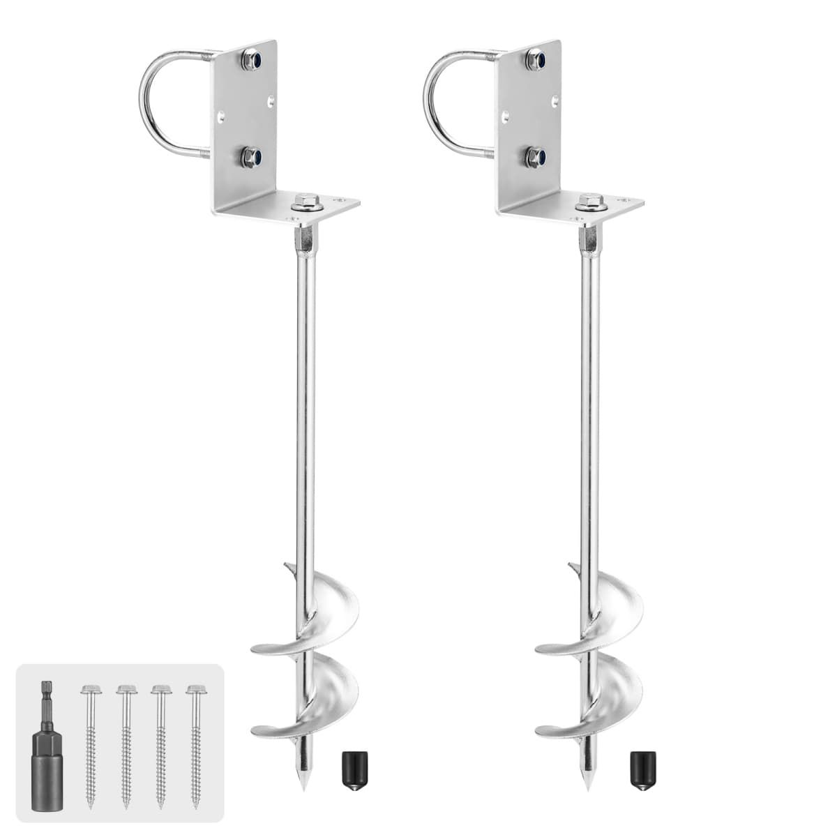 Kingsyard 20" Multi-Purpose Ground Anchors Screw 2 or 4 Pack