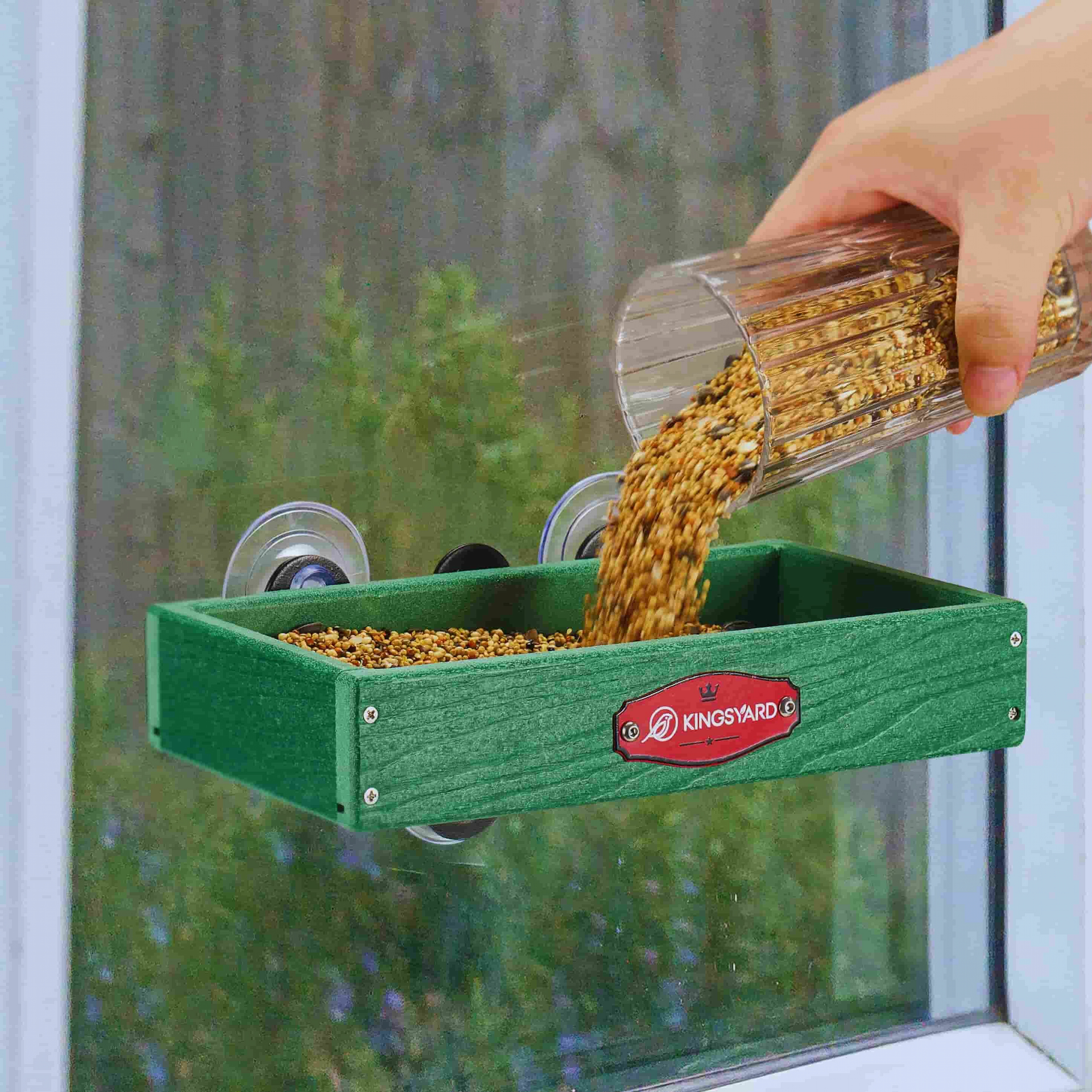 Kingsyard Window Bird Feeder with Triangular Bracket