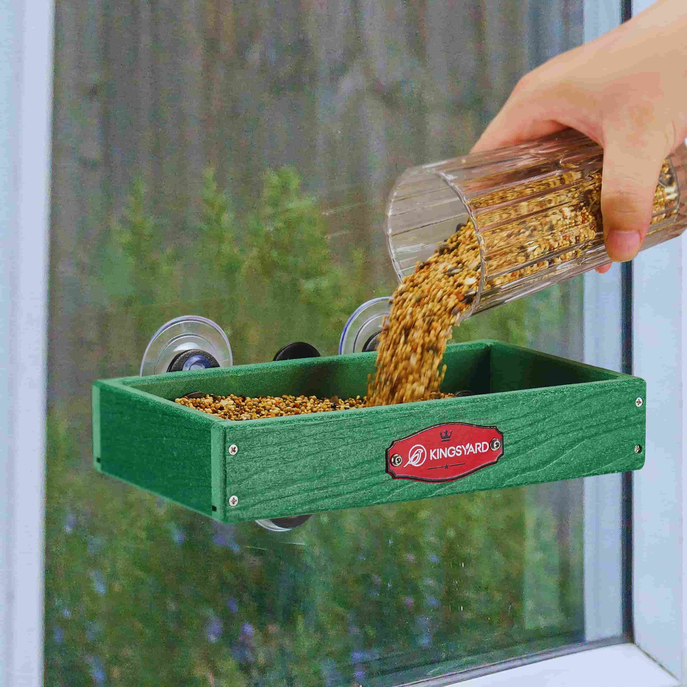 Kingsyard Window Bird Feeder with Triangular Bracket