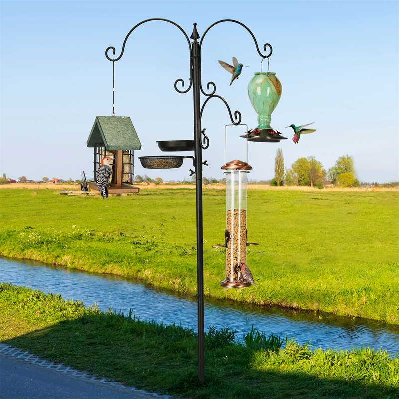 Kingsyard 85-Inch Bird Feeding Station Kit with 5-Prong Base