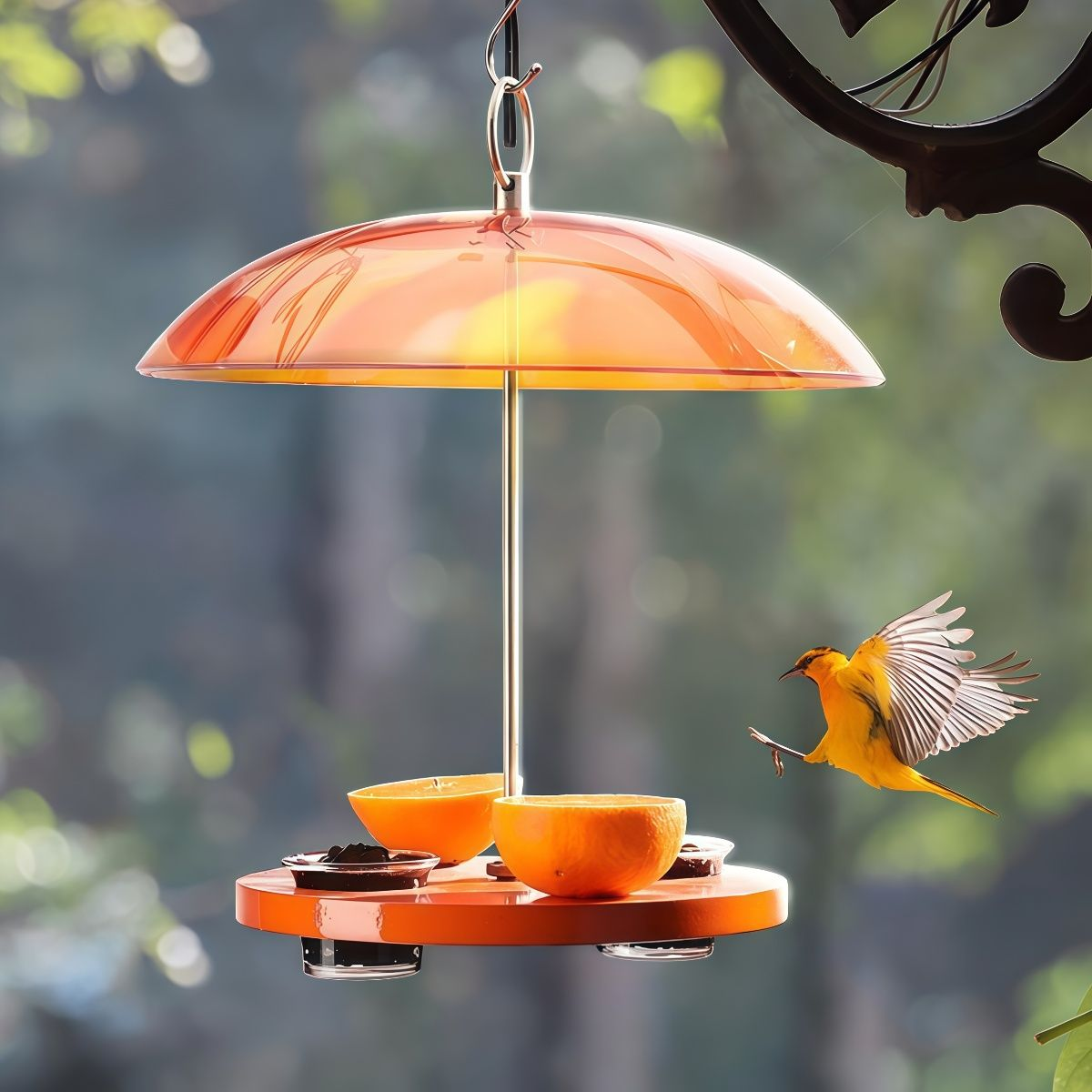 Kingsyard Oriole Bird Feeders with Protective Dome