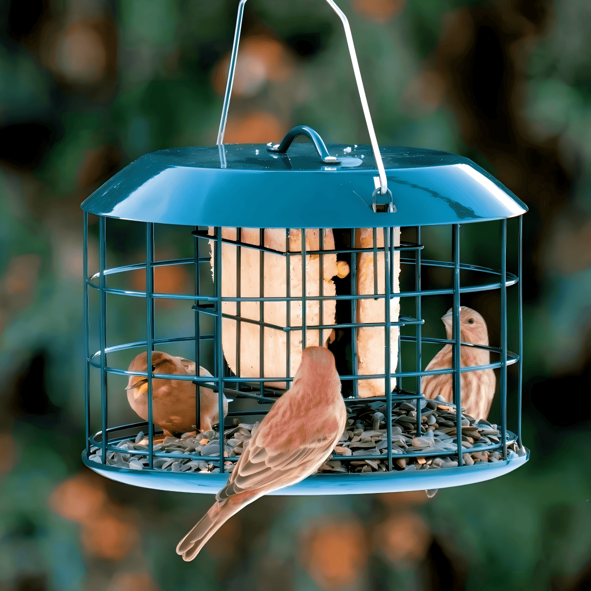 Kingsyard Metal Caged Squirrel Proof Suet Feeder