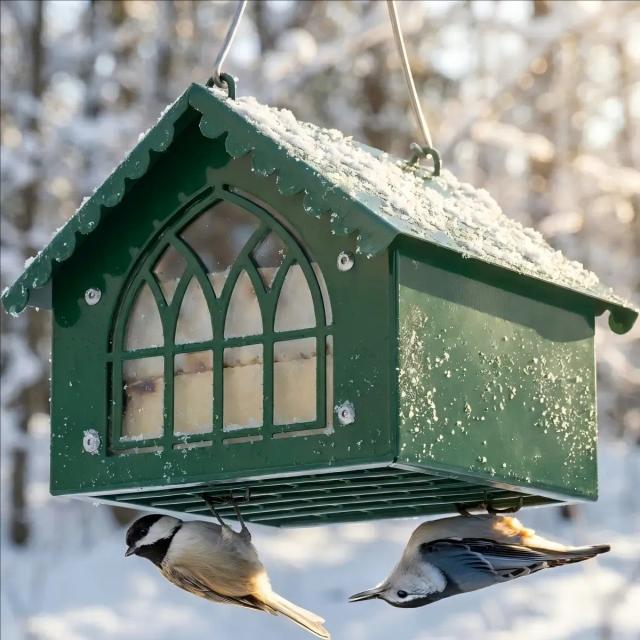 Kingsyard Metal Upside Down Double Suet Bird Feeder