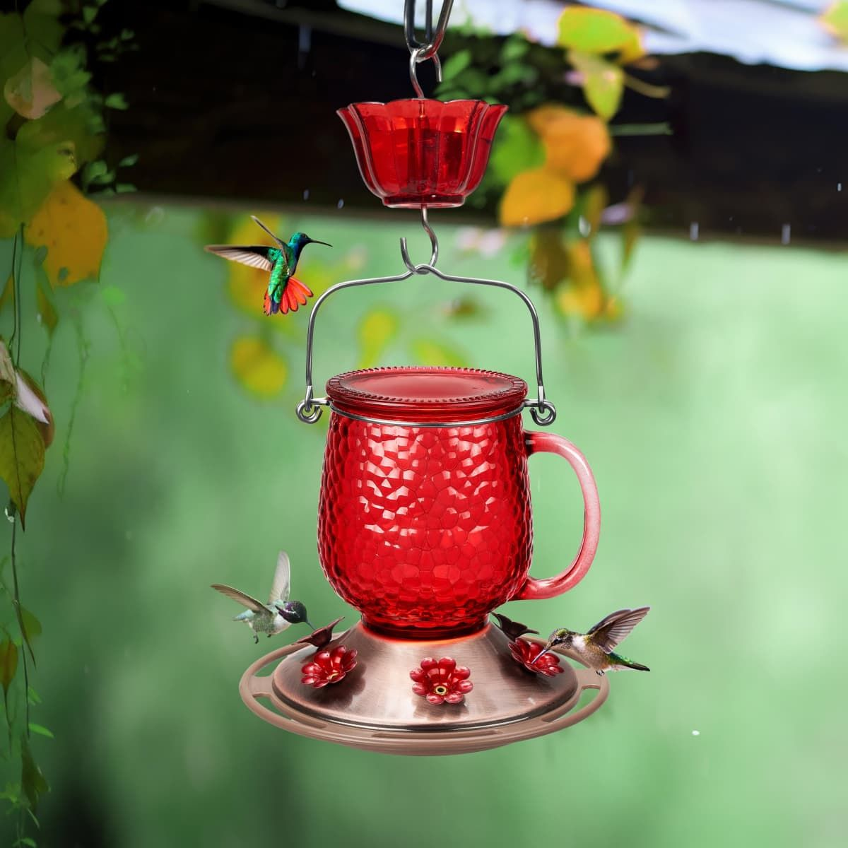 Kingsyard 16oz Bee & Ant Proof Glass Hummingbird Feeders