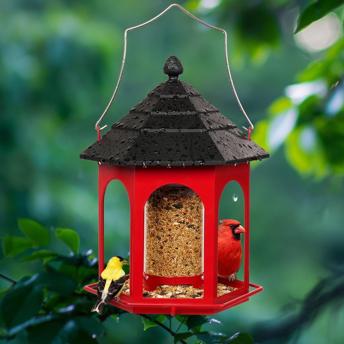 Kingsyard Large Capacity Gazebo Wild Bird Feeder