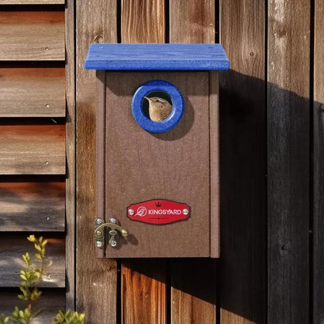 Kingsyard Weatherproof Wren Bird House with 1'' Hole for Outdoor Nesting